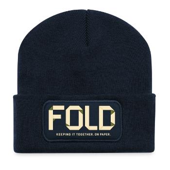 FOLD – I'm holding on. At least on Paper - Recycled Patch Beanie - french navy - Front