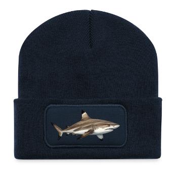 requin_pointe_noir - Recycled Patch Beanie - french navy - Front
