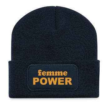 femme Power - Woman - Women - Women's Power - Women - Recycled Patch Beanie - french navy - Front