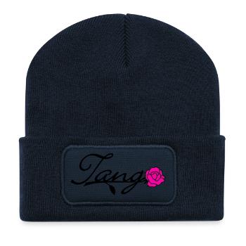 Tango avec Rose / Tango with Rose (2c) - Beanie recyclé à patch - bleu marine - Devant