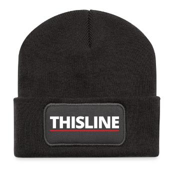 Thin Red Line - Recycled Patch Beanie - dark grey - Front