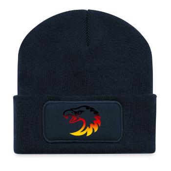 deutschlandadlerkopf - Recycelte Patch Beanie - French Navy - Vorne
