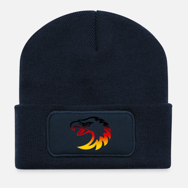 Germany eagle head - Recycled Patch Beanie - french navy