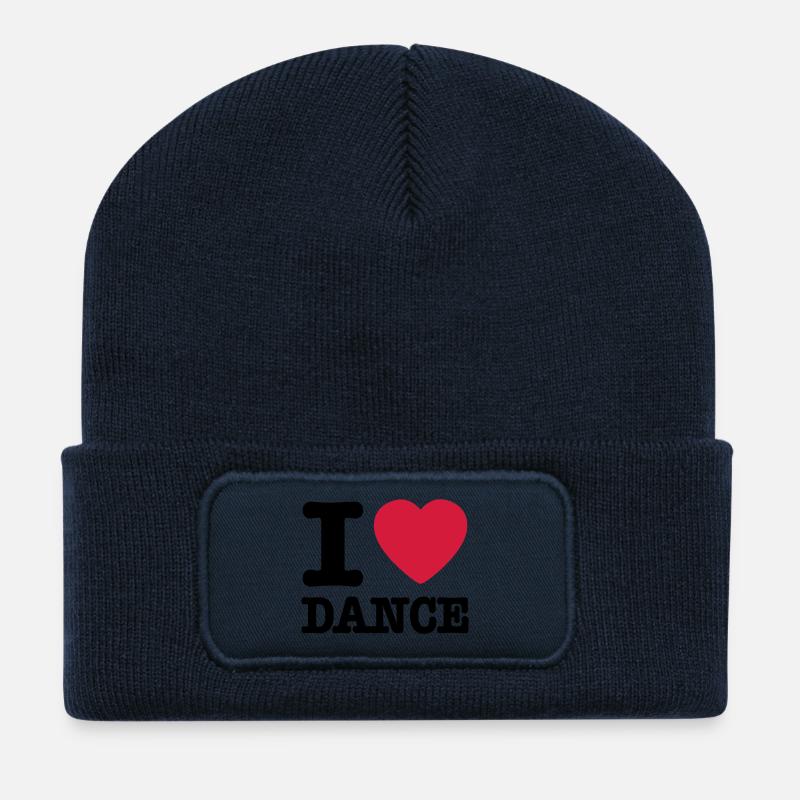 I love dance / I heart dance - Recycelte Patch Beanie - French Navy