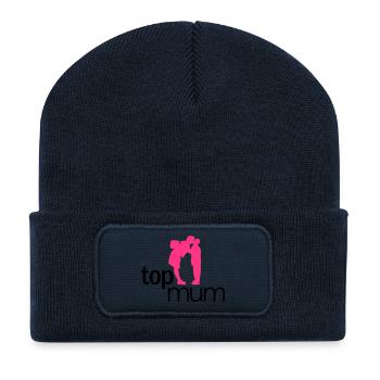 Top Mum - mothers day, muttertag - Recycelte Patch Beanie - French Navy - Vorne