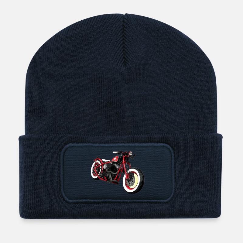 Bobber-Stil - Recycelte Patch Beanie - French Navy