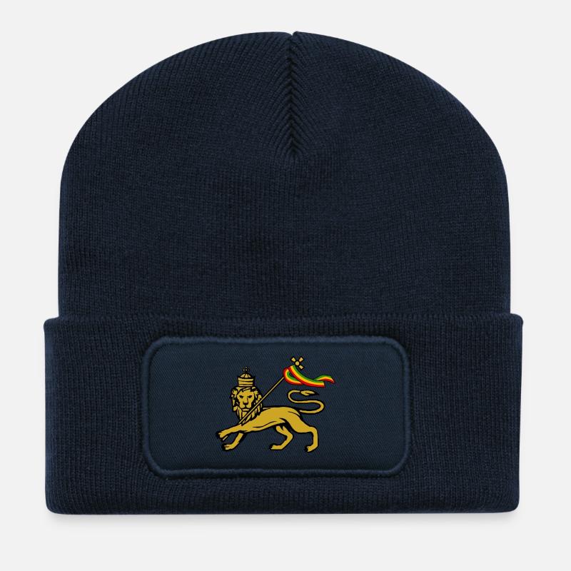 Lion of Judah - Recycelte Patch Beanie - French Navy