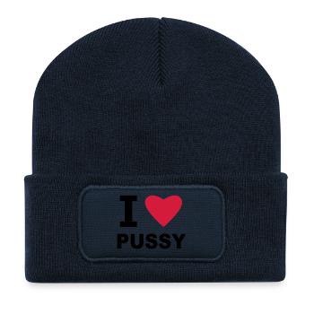 I Love - Recycled Patch Beanie - french navy - Front