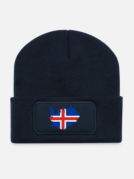 Iceland - Recycelte Patch Beanie - French Navy