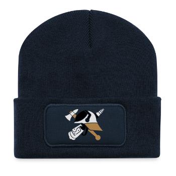 Feuerwehr Logo 3farbig - Recycelte Patch Beanie - French Navy - Vorne