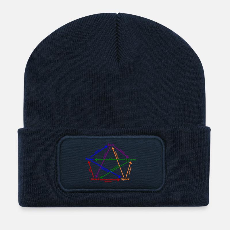 Spock Eidechse Regeln - Recycelte Patch Beanie - French Navy
