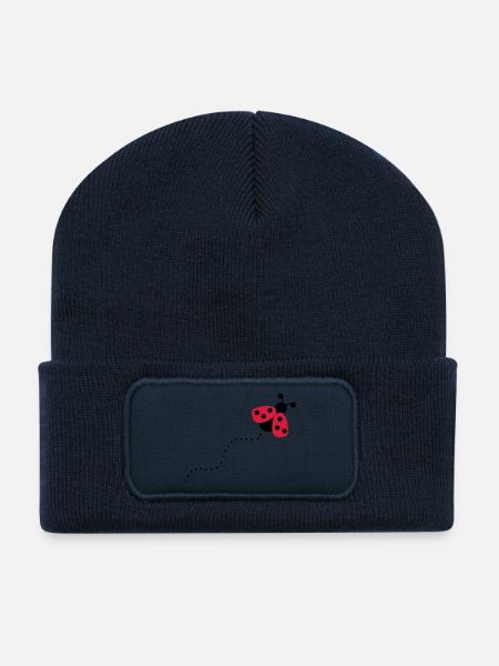 Marienkäfer - Recycelte Patch Beanie - French Navy