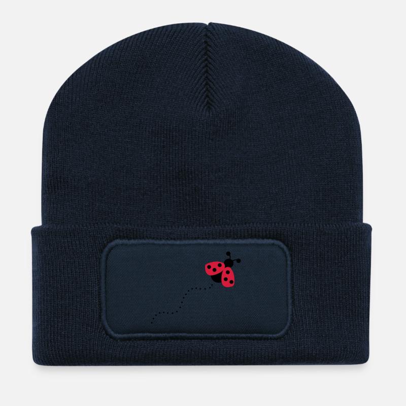 Marienkäfer - Recycelte Patch Beanie - French Navy
