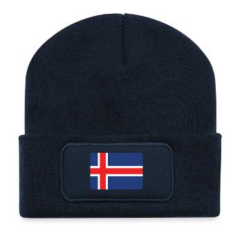 ISLAND IST GEIL! - Recycelte Patch Beanie - French Navy - Vorne