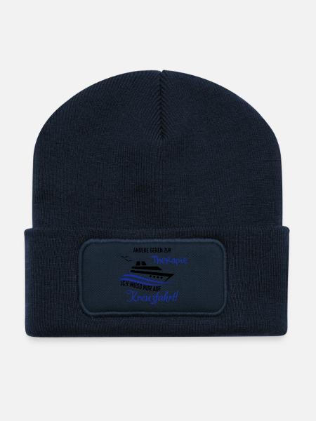 Therapie Kreuzfahrt - Recycelte Patch Beanie - French Navy