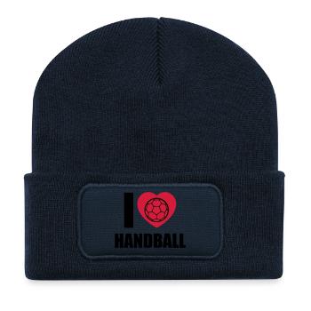 I LOVE HANDBALL - Beanie recyclé à patch - bleu marine - Devant