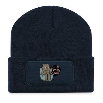 Braunbär - Recycelte Patch Beanie - French Navy - Vorne