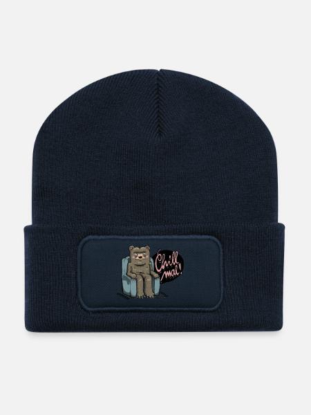 Braunbär - Recycelte Patch Beanie - French Navy