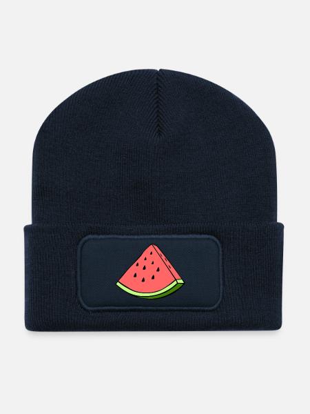 watermelon summer - Recycelte Patch Beanie - French Navy