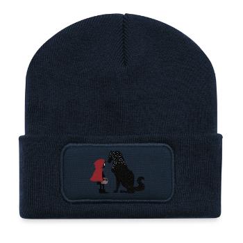 Little Red Riding Hood and the bad wolf - Recycled Patch Beanie - french navy - Front