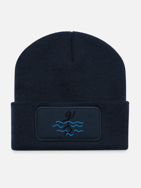 Schwimmer - Recycelte Patch Beanie - French Navy