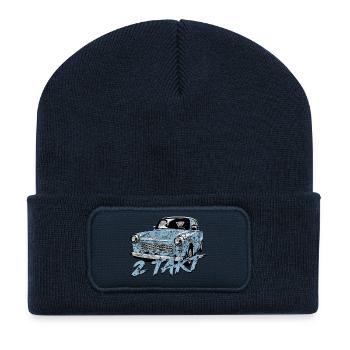  601 Gletscherblau - Recycelte Patch Beanie - French Navy - Vorne