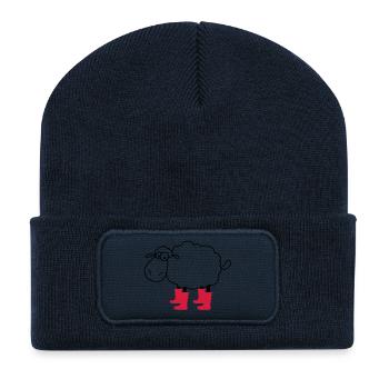 sheep - Recycled Patch Beanie - french navy - Front