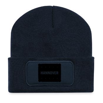 biscuits Hanovre - Beanie recyclé à patch - bleu marine - Devant