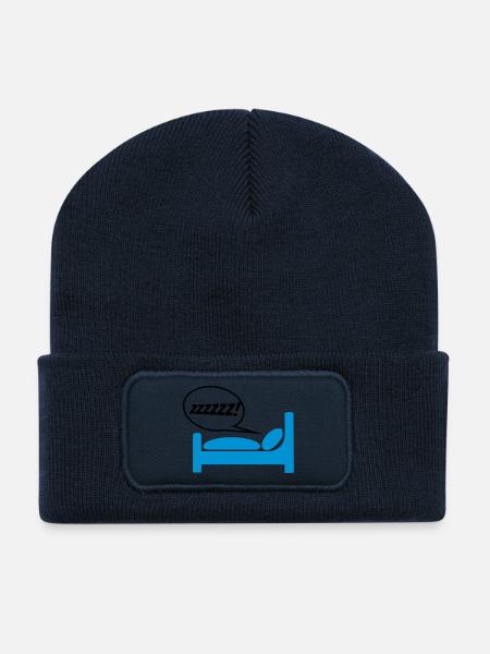schnarchen - Recycelte Patch Beanie - French Navy