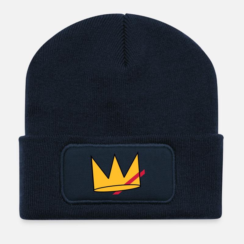 Flowers patch - Recycelte Patch Beanie - French Navy