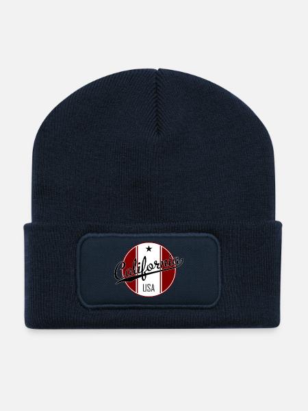 California - Recycelte Patch Beanie - French Navy