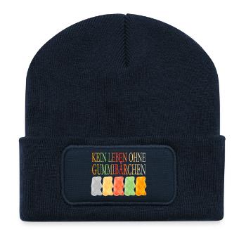 NO LIFE WITHOUT gummy bears - Recycled Patch Beanie - french navy - Front