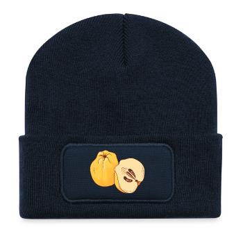 Quitte Quitten Apfel Birne Äpfel Birnen Kernobst - Recycelte Patch Beanie - French Navy - Vorne