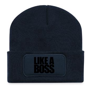 Like a Boss - Recycled Patch Beanie - french navy - Front