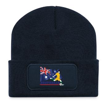 Championnat du monde de football amateur en Australie - Beanie recyclé à patch - bleu marine - Devant