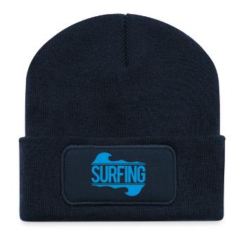 surfing - Recycled Patch Beanie - french navy - Front
