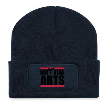 martial_arts_a2 - Beanie recyclé à patch - bleu marine - Devant