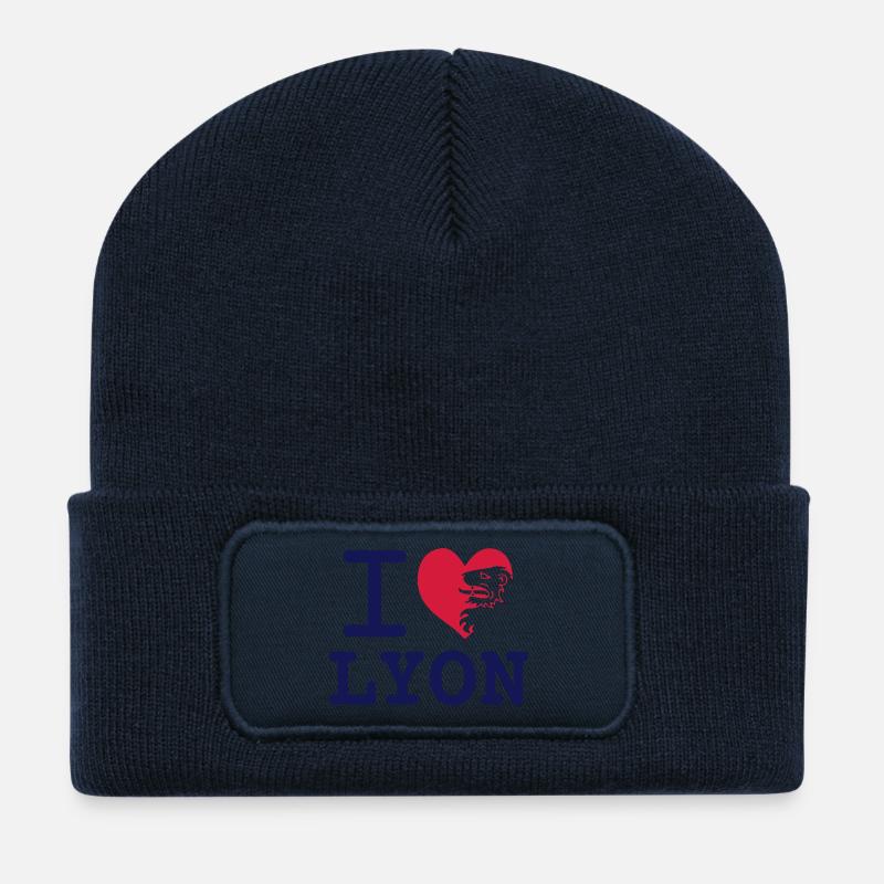 I love Lyon - Recycled Patch Beanie - french navy
