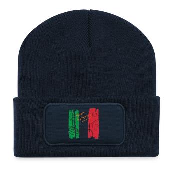 Buon Appetito Tricolore italienische Lebensmittel Teigwaren - Recycelte Patch Beanie - French Navy - Vorne