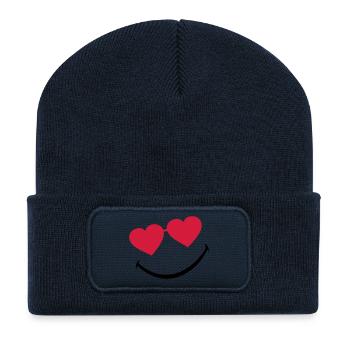 smileface_5 - Recycelte Patch Beanie - French Navy - Vorne