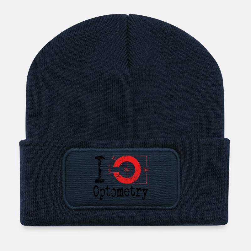 I love Optometry Optometrist - Recycelte Patch Beanie - French Navy