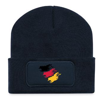 Design Germany - Recycled Patch Beanie - french navy - Front