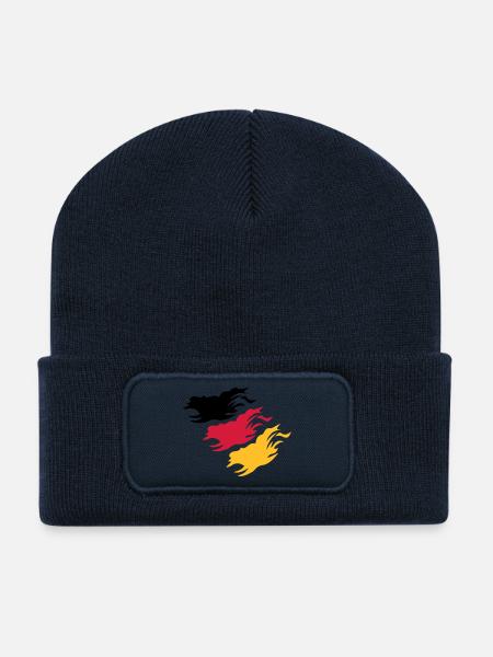 Design Germany - Recycelte Patch Beanie - French Navy