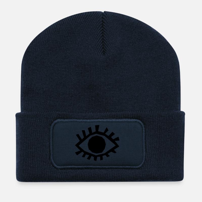 Auge - Recycelte Patch Beanie - French Navy