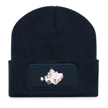 Dreamy Sheep - Lamb - Recycled Patch Beanie - french navy - Front