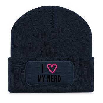 Nerd - Recycelte Patch Beanie - French Navy - Vorne