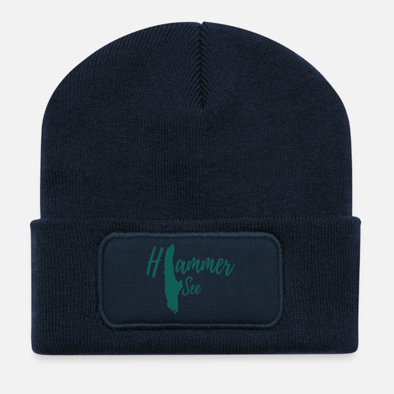 (H)ammersee, einfarbig - Recycelte Patch Beanie - French Navy