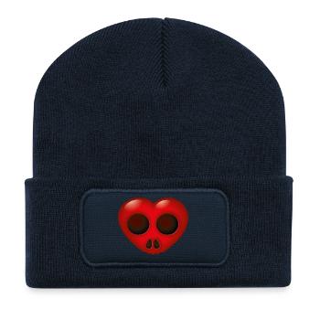 Smiley Heart Skill - Recycled Patch Beanie - french navy - Front