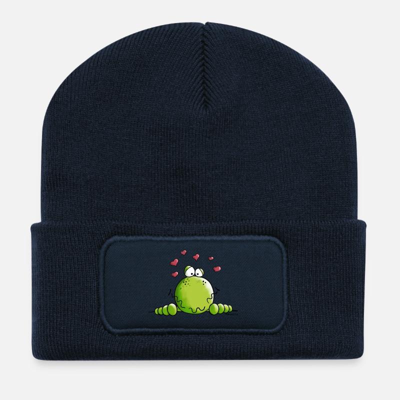 Frosch in Love - Recycelte Patch Beanie - French Navy