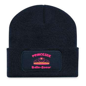 Princesse belle-soeur - Beanie recyclé à patch - bleu marine - Devant